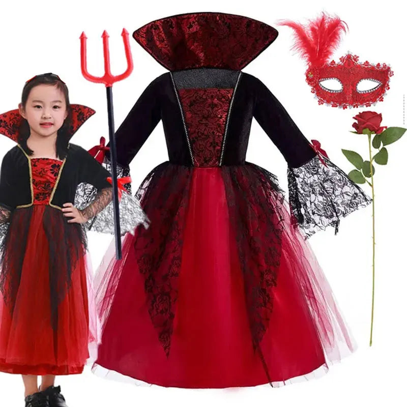Robe de Vampire Élégante Accessoirisée Stylé