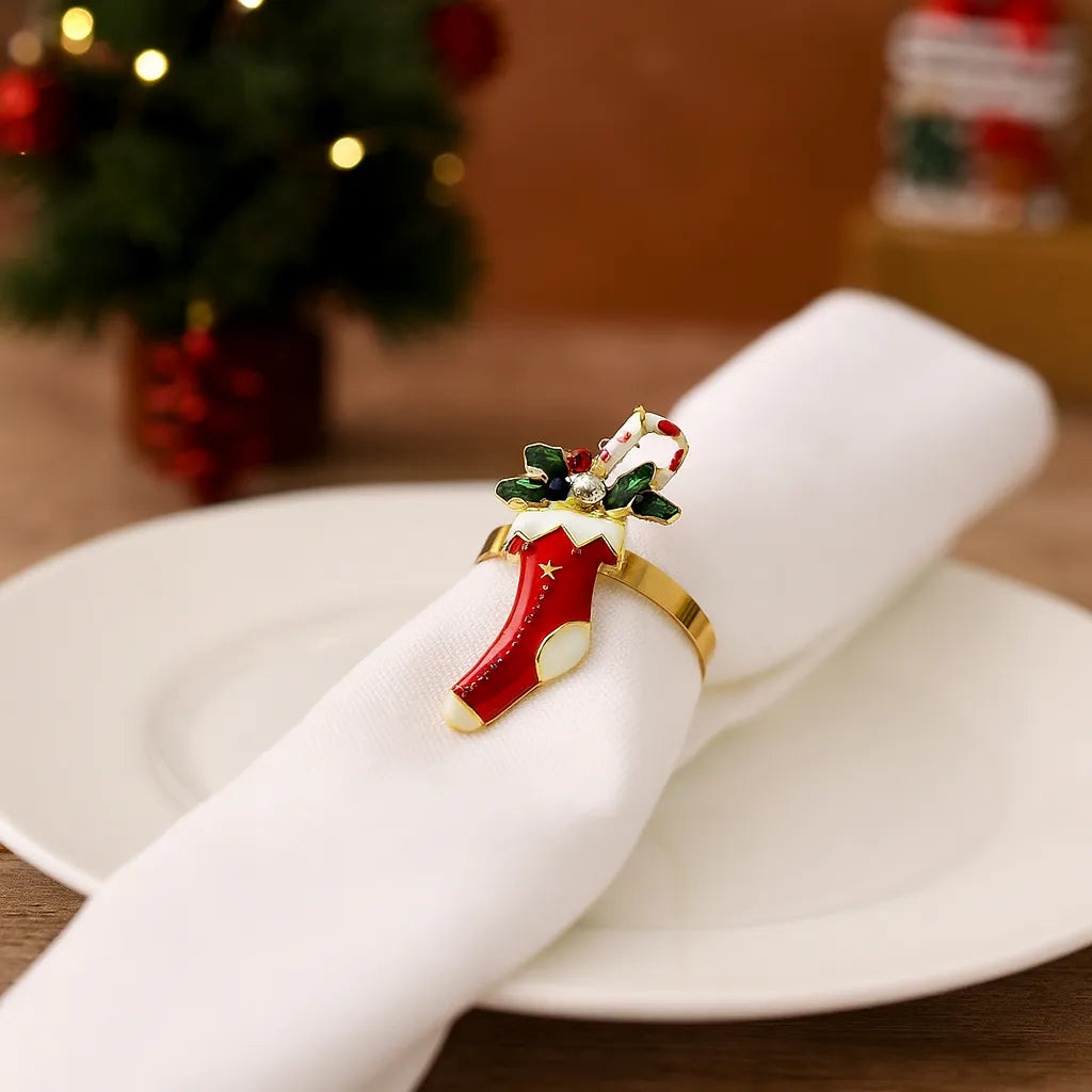 Rond de Serviette Chaussette de Noël