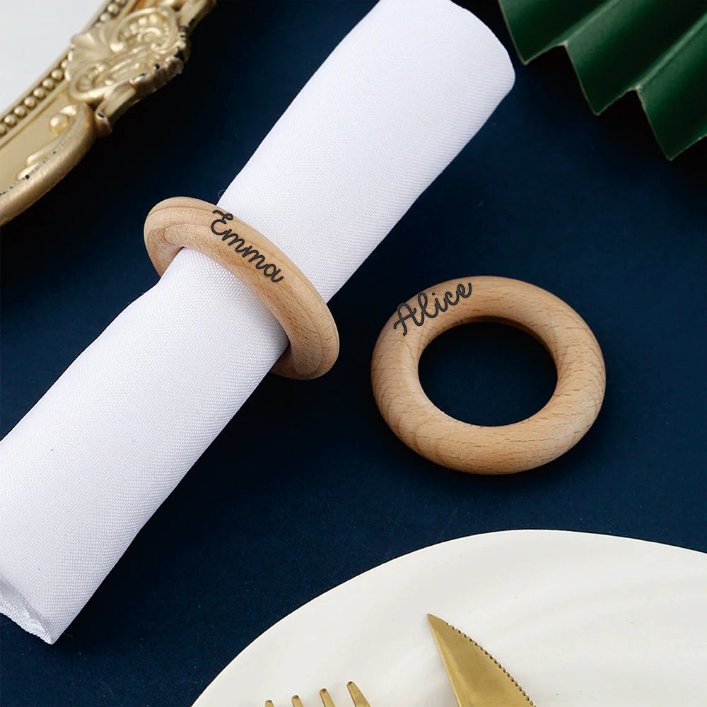 Rond de Serviette Noël Personnalisé
