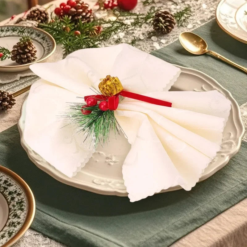 Rond de Serviette Noël Pomme de Pin
