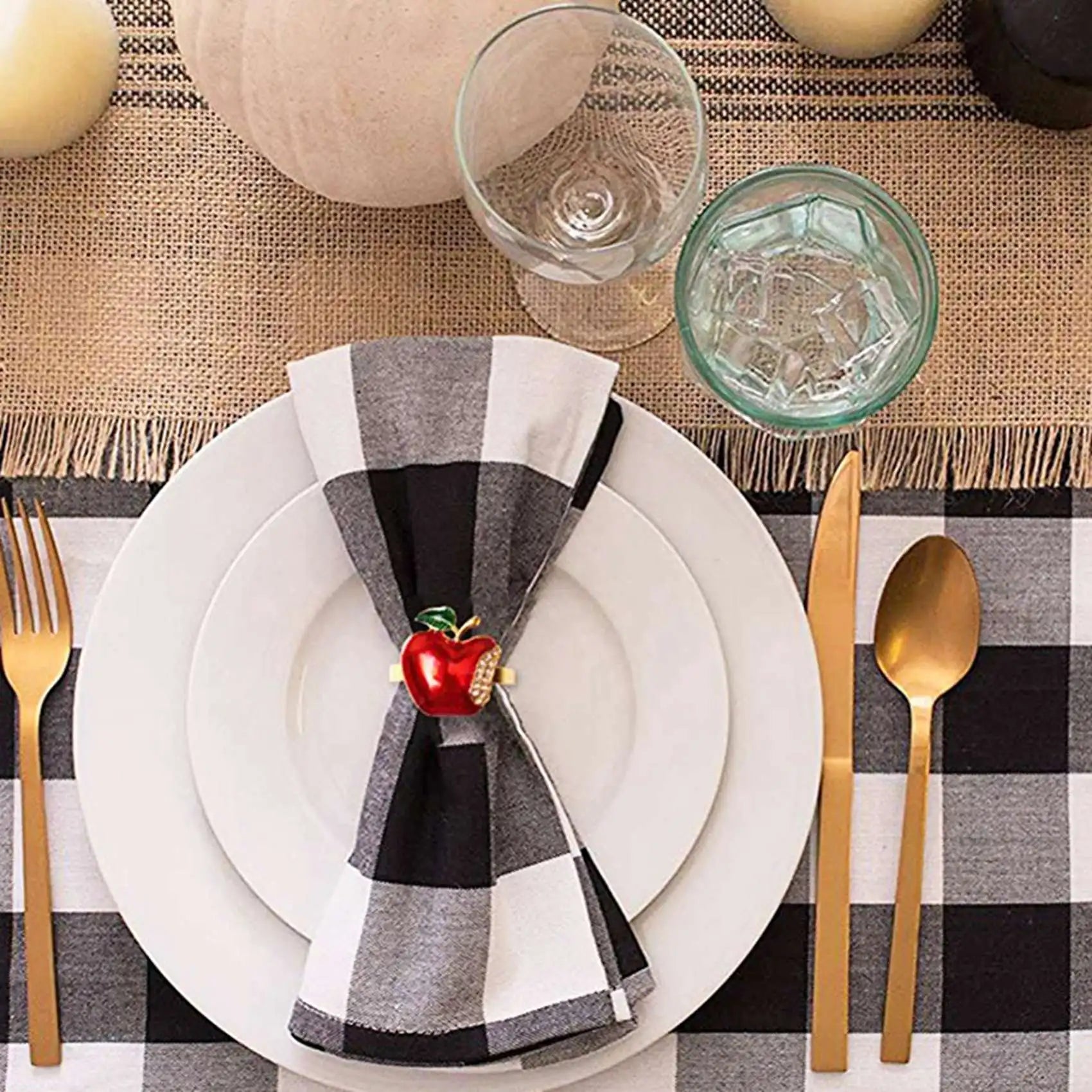 Rond de Serviette Pomme Rouge
