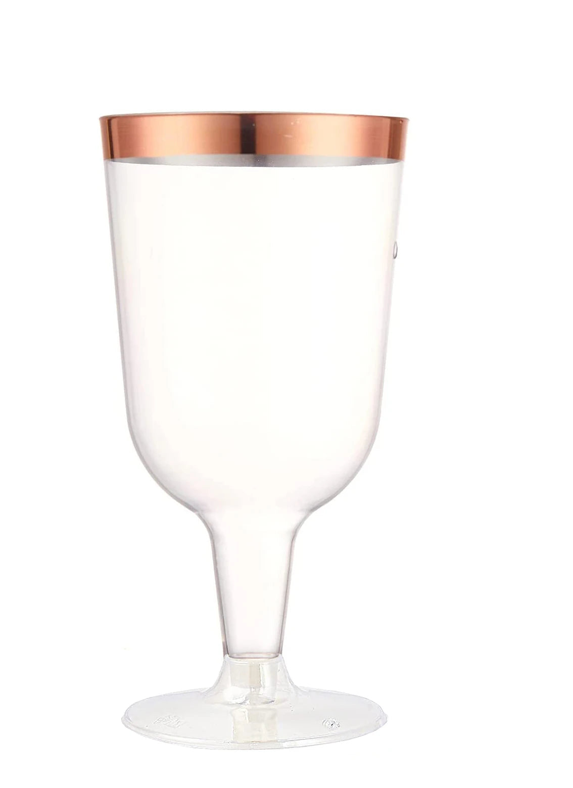 Verre a Vin Jetable Or Rose