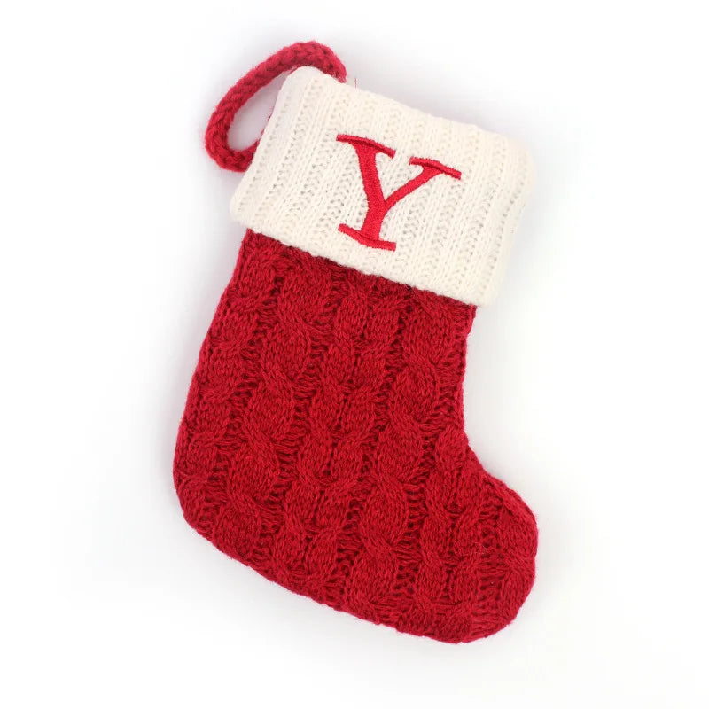 Chaussette de Noël Brodée Lettre