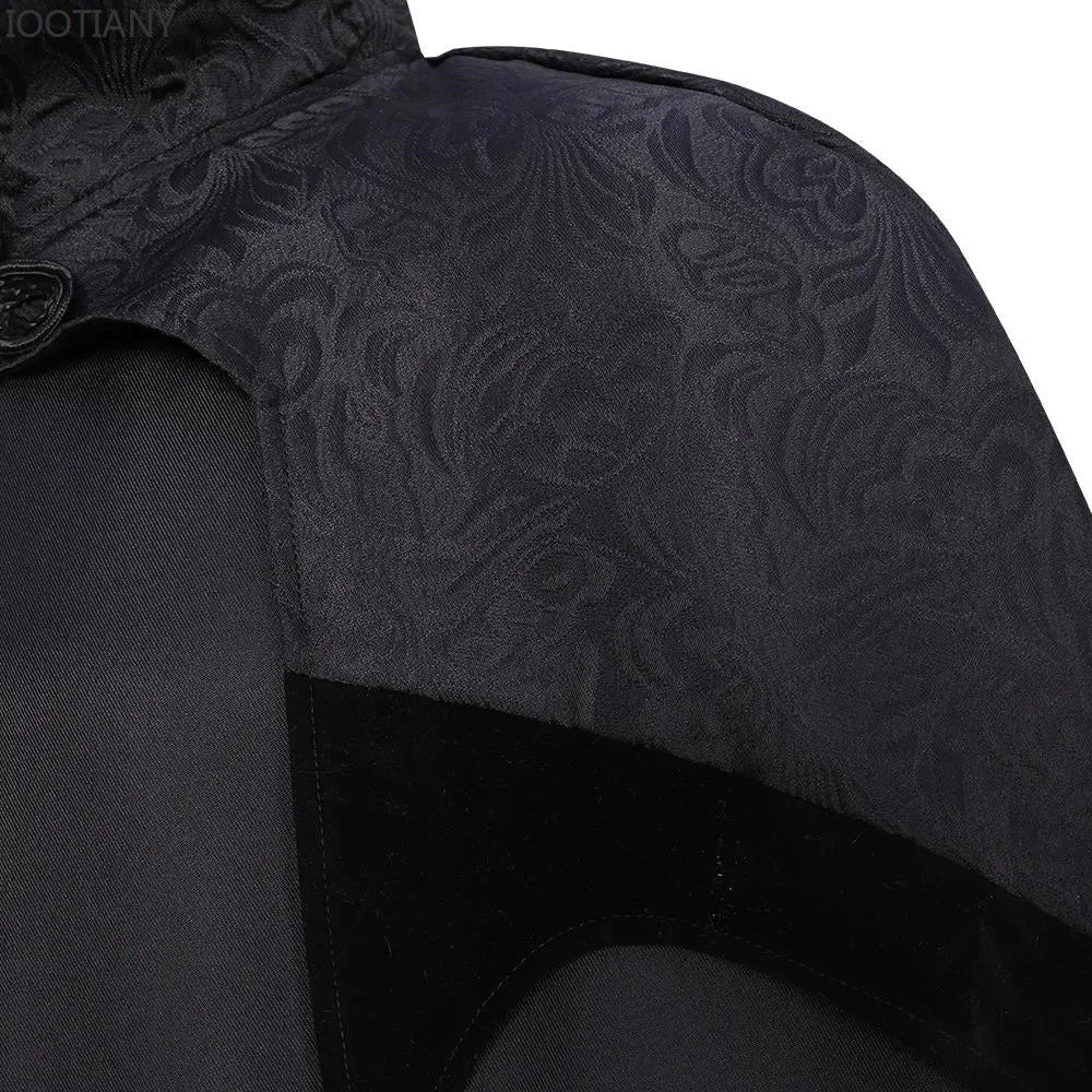 Cape Vampire Gothique Noire Homme