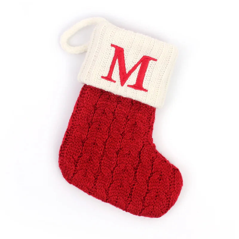 Chaussette de Noël Brodée Lettre
