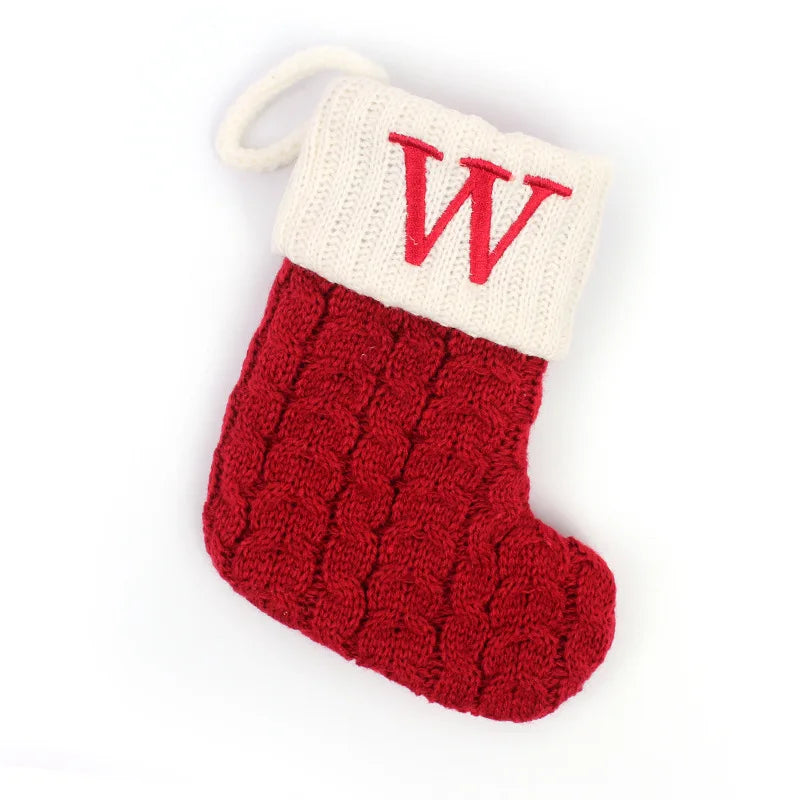 Chaussette de Noël Brodée Lettre