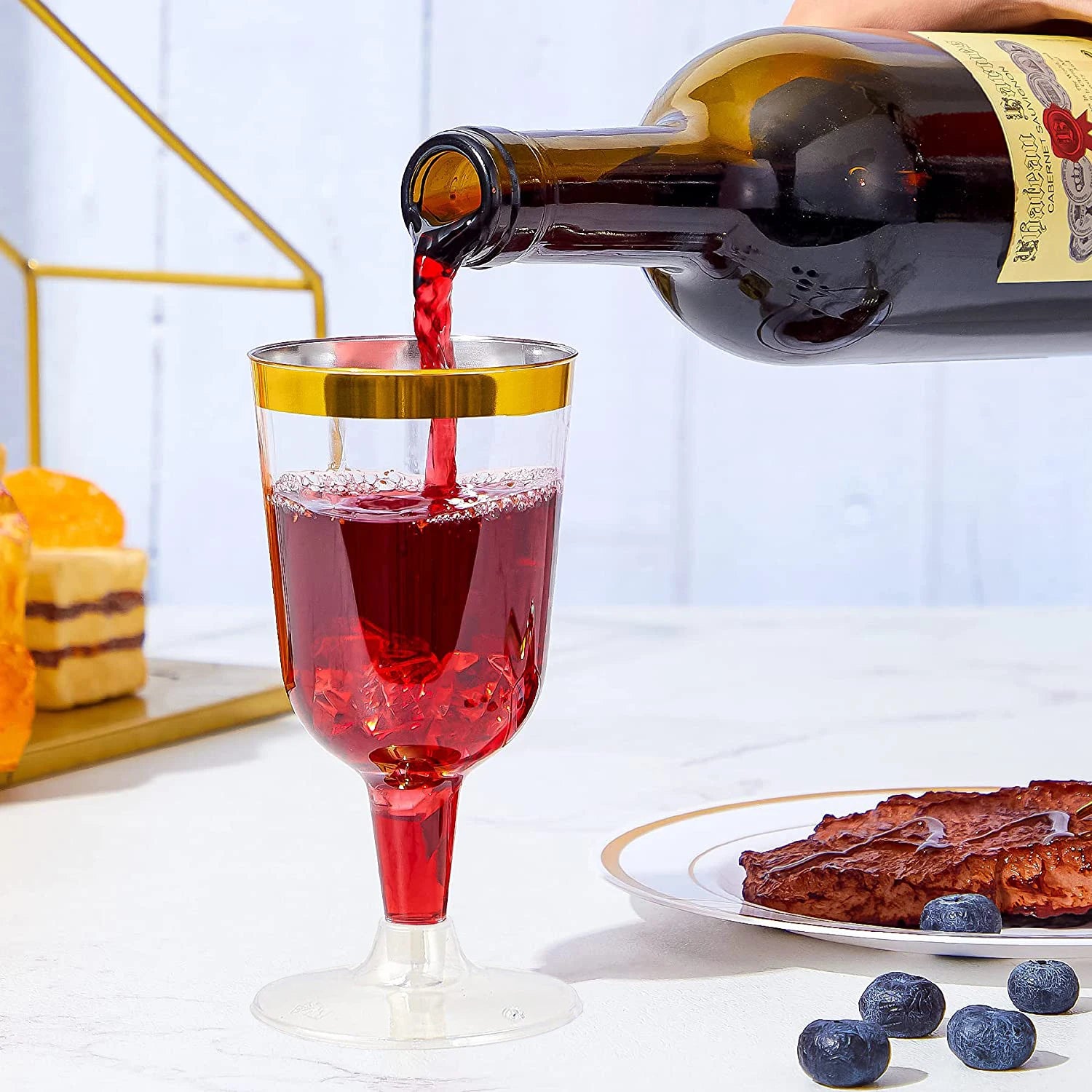 Verre a Vin Jetable en Plastique