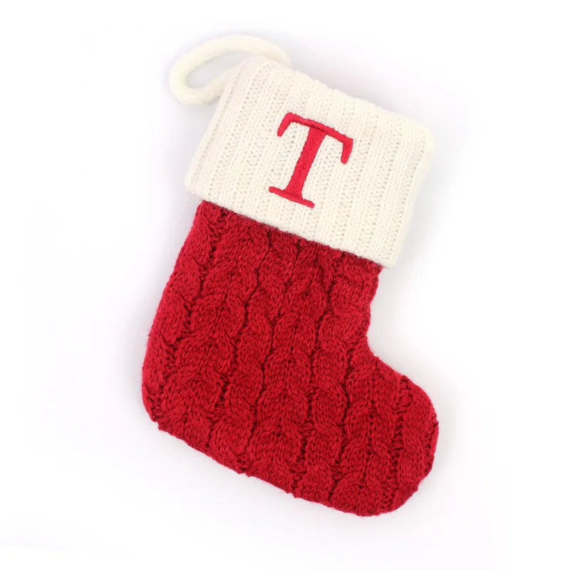 Chaussette de Noël Brodée Lettre