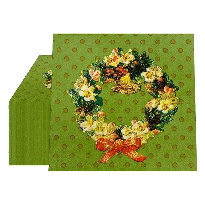 Serviette Noël Verte