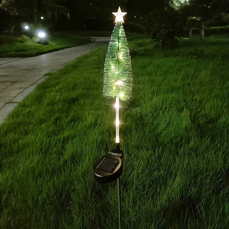 Lampe Solaire Sapin Artificiel Blanc Chaud