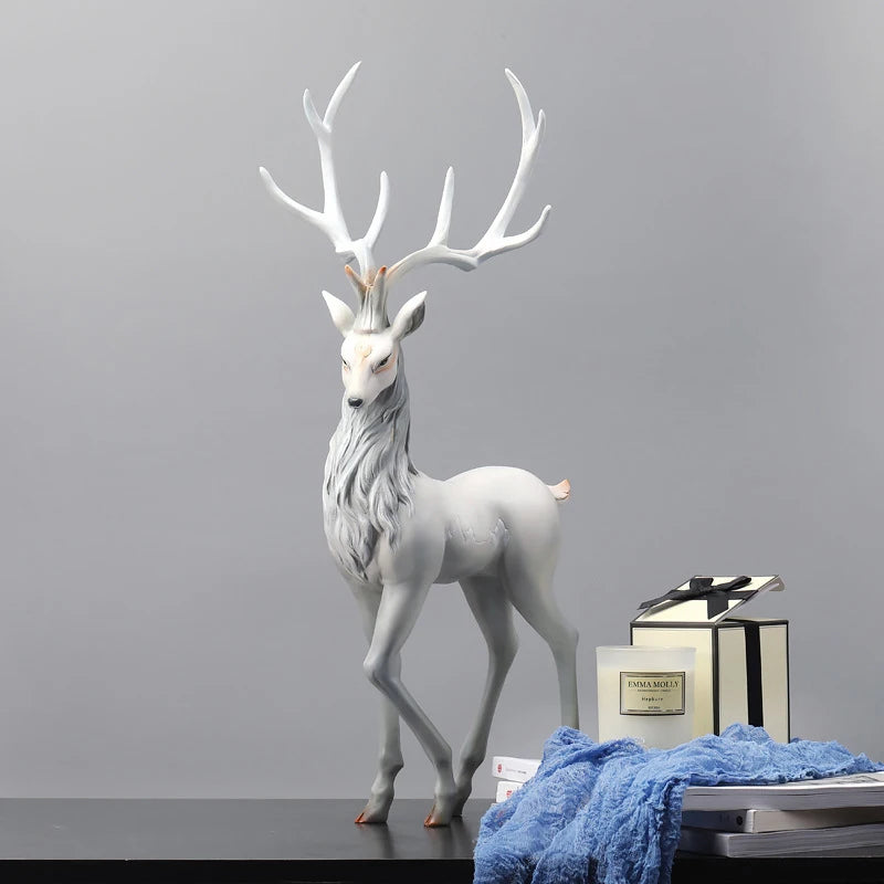 Figurine de Cerfs Nordique Elégant