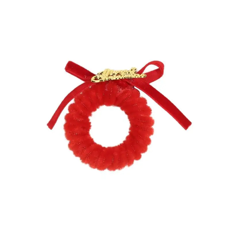 Rond de Serviette en Peluche Merry Christmas Chic