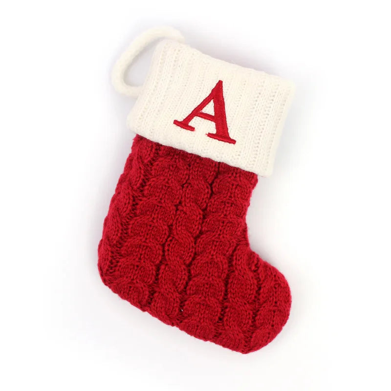 Chaussette de Noël Brodée Lettre