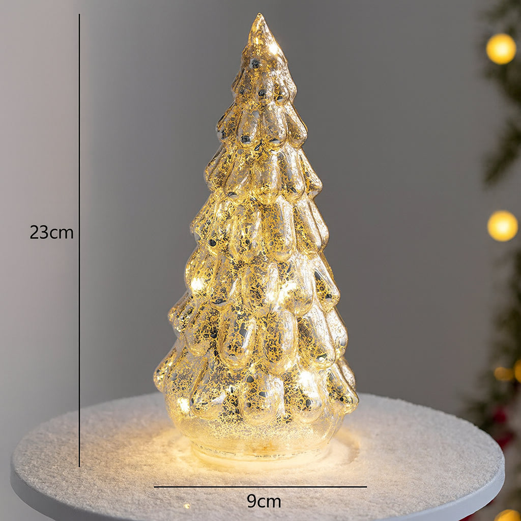 Sapin en Verre Décoratif à LED Unique