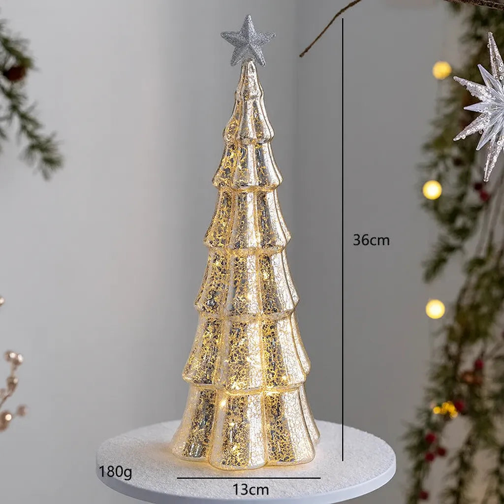 Sapin en Verre Décoratif Lumineux Unique