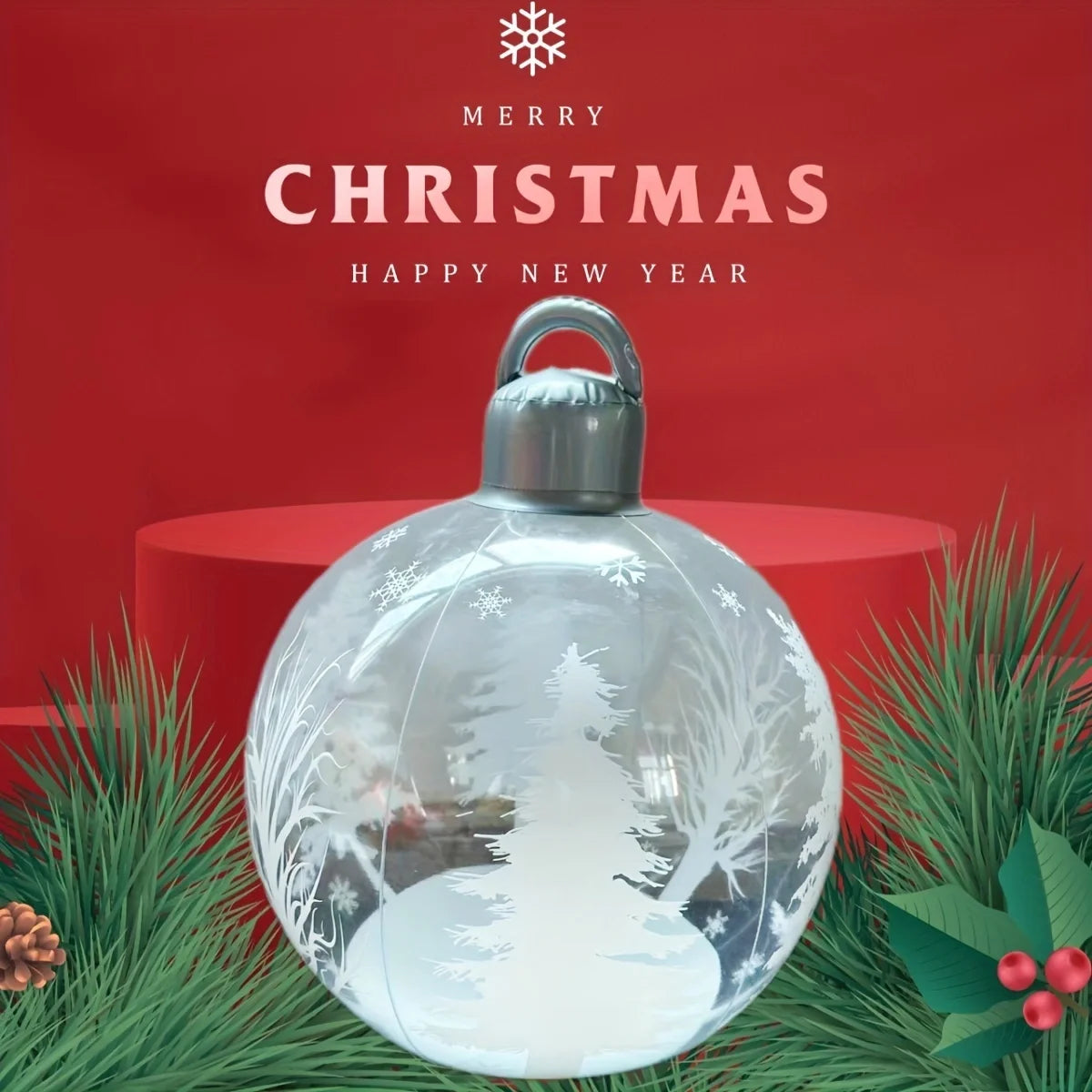 Grande Boule De Noël Décorative Transparente