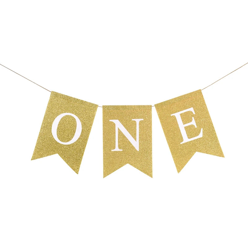 Guirlande Premier Anniversaire Dorée Unique