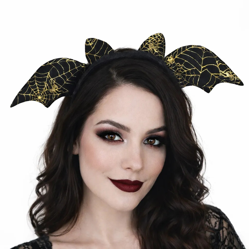 Serre-tête Chauve-souris Noir et Doré