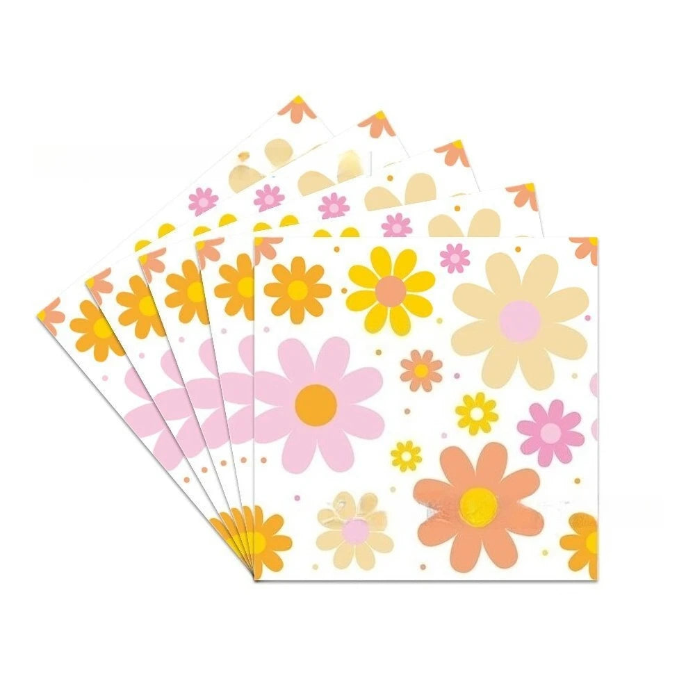 Serviette Jetable Fleurs Douces