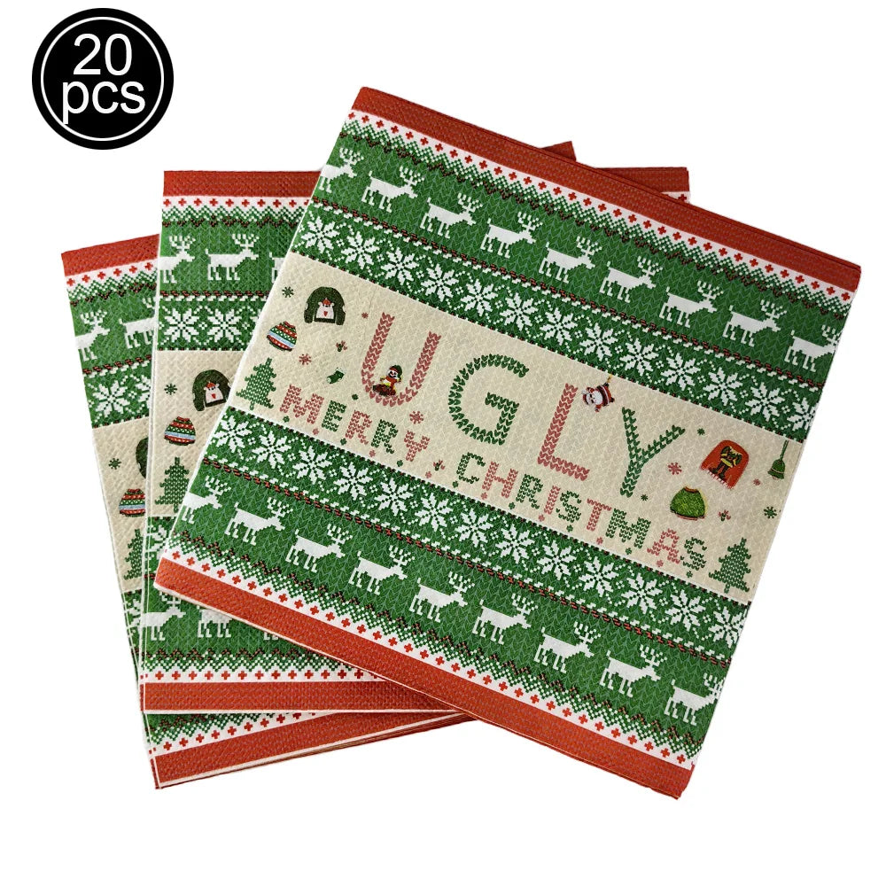 Serviette Noël en Papier Chic