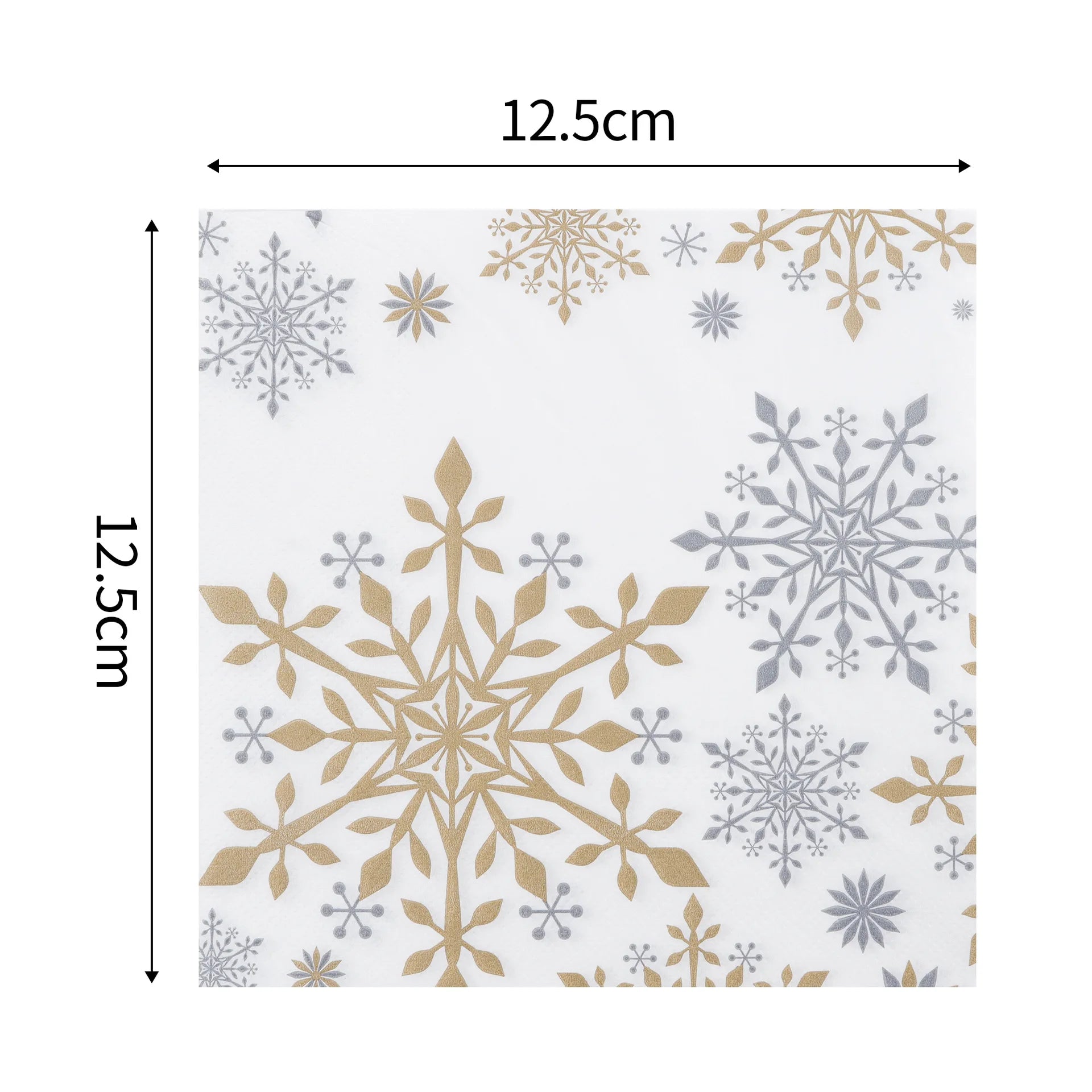 Serviette Noël en Papier Flocons Design
