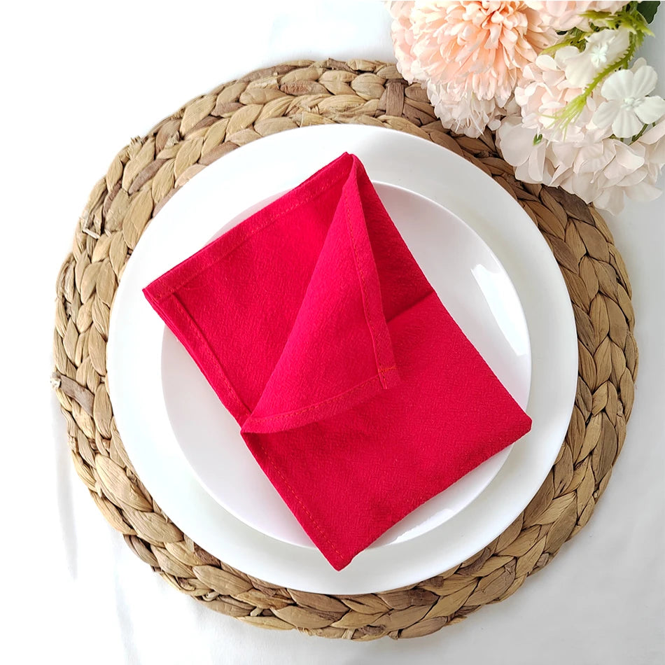 Serviette Saint-Valentin Rouge en Coton chic