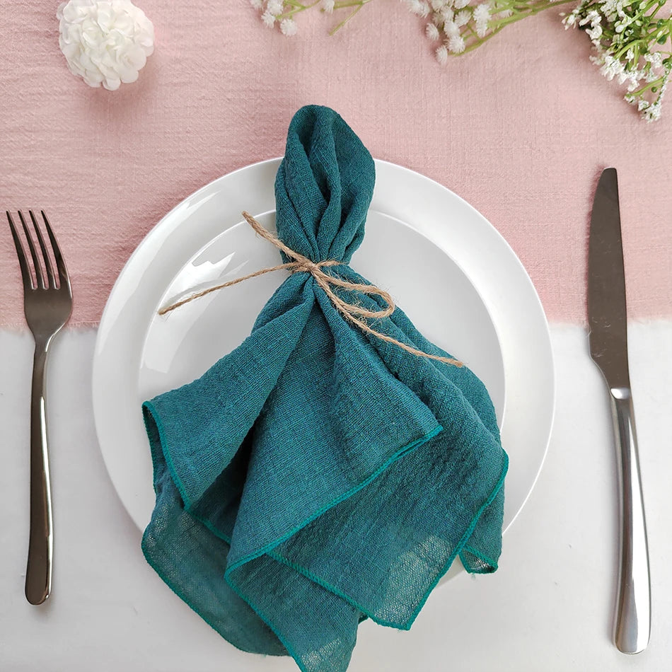 Serviette de Table en Coton Léger Vert