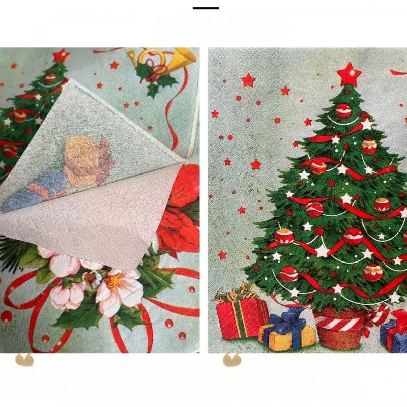Serviette en Papier Motifs Noël Traditionnel Design