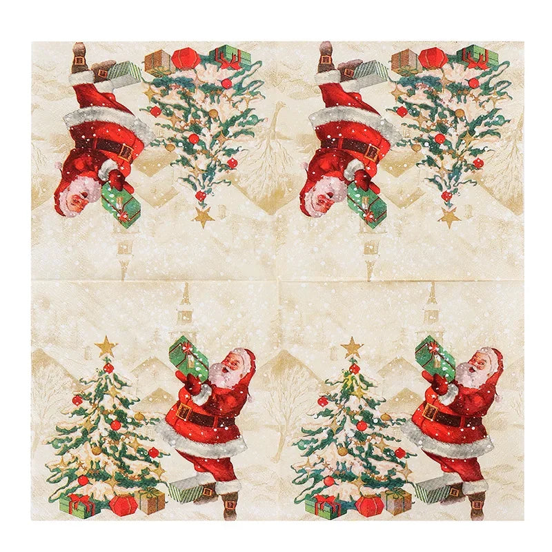 Serviette en Papier père Noël Joyeux