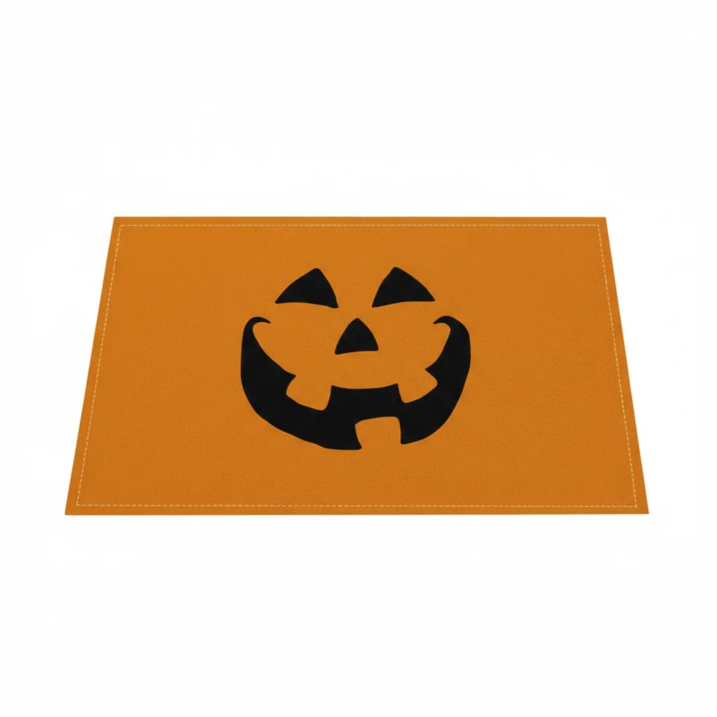 Set De Table Orange Citrouille Epuré Expressif