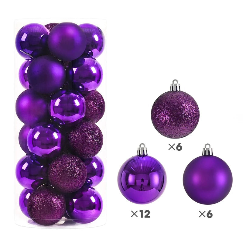 Set de Boules de Sapin Violettes