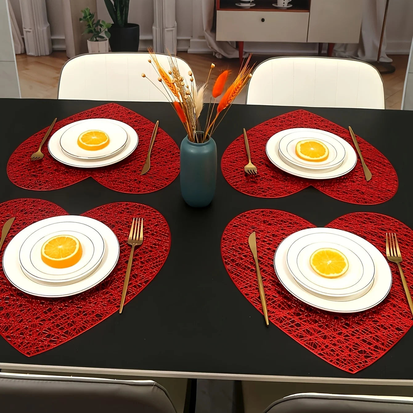 Set de Table Cœur Rouge