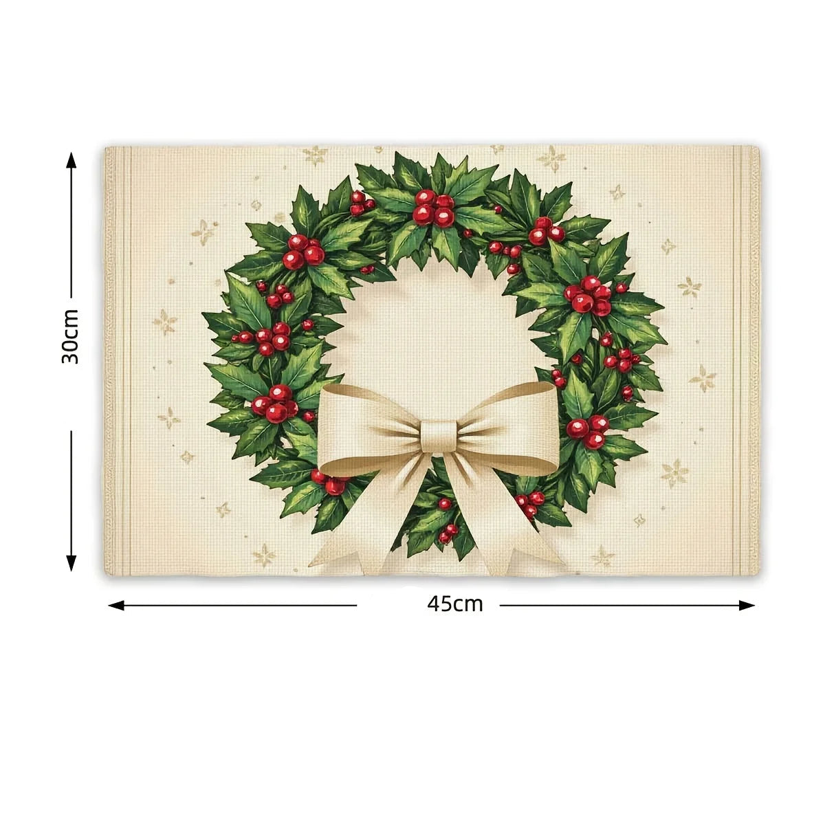 Set de Table Couronne de Noël stylé