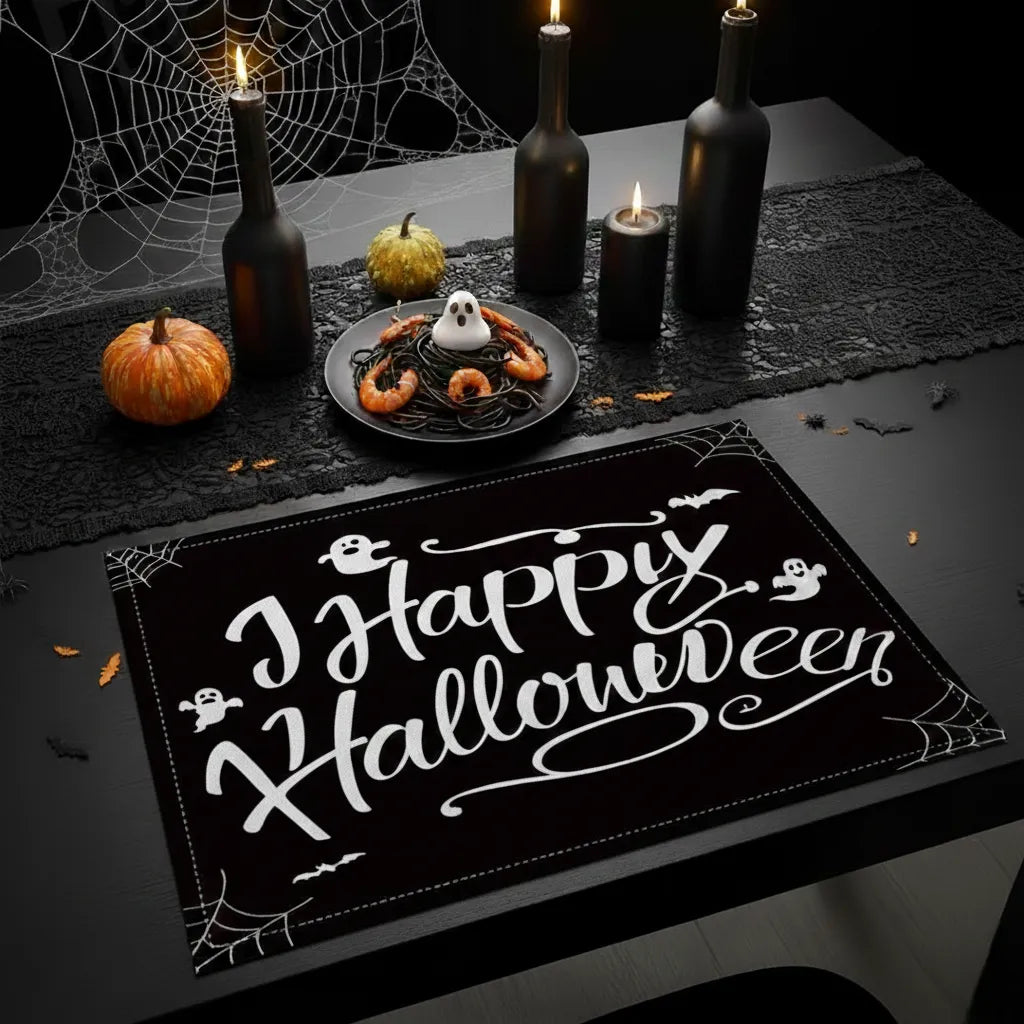 Set de Table Happy Halloween Noir