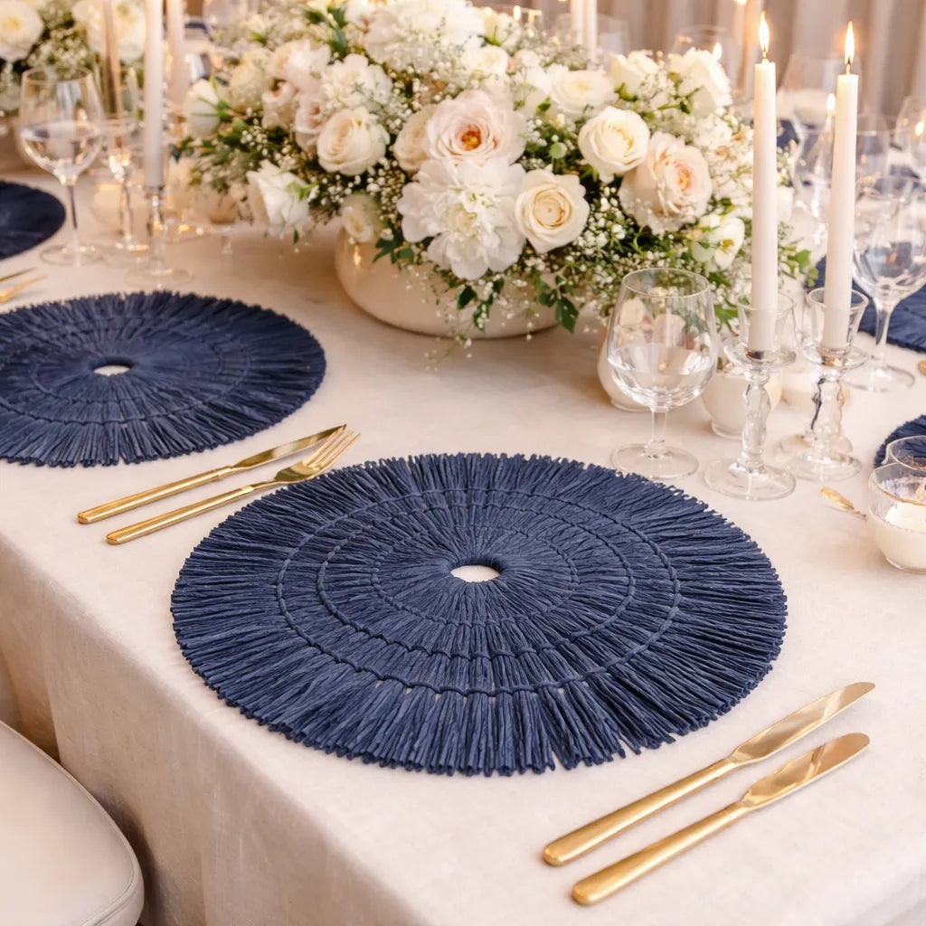 Set de Table Mariage Bleu Design