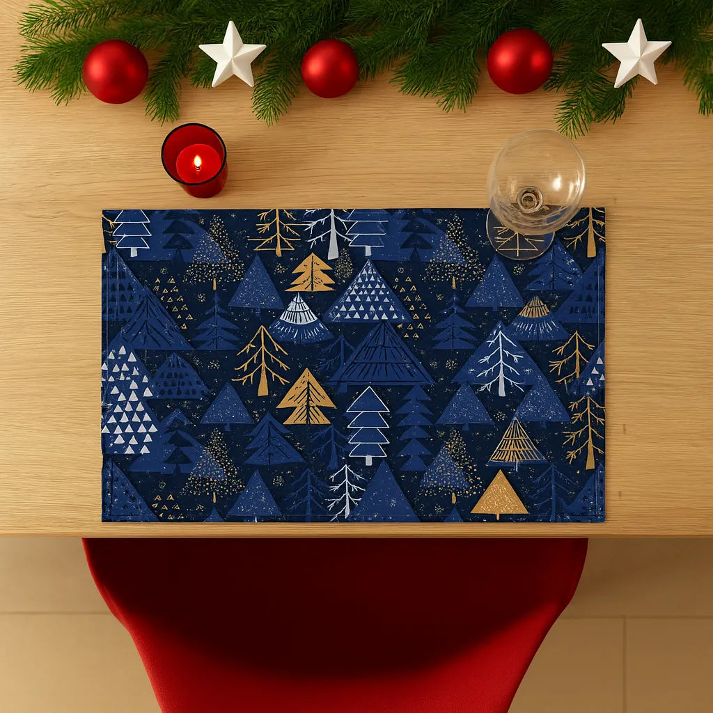 Set de Table Noël Bleu Moderne