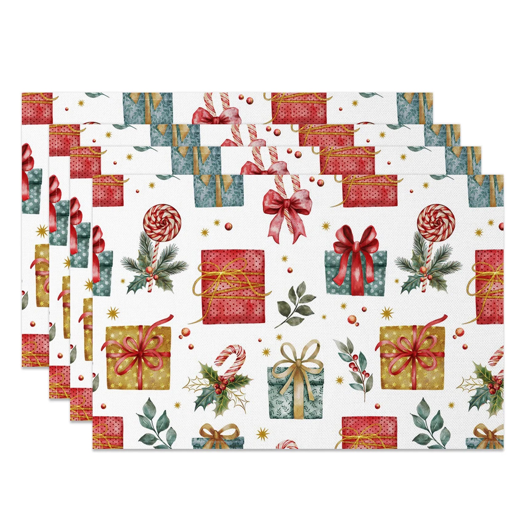 Set de Table Noël à Motifs Cadeaux  Unique