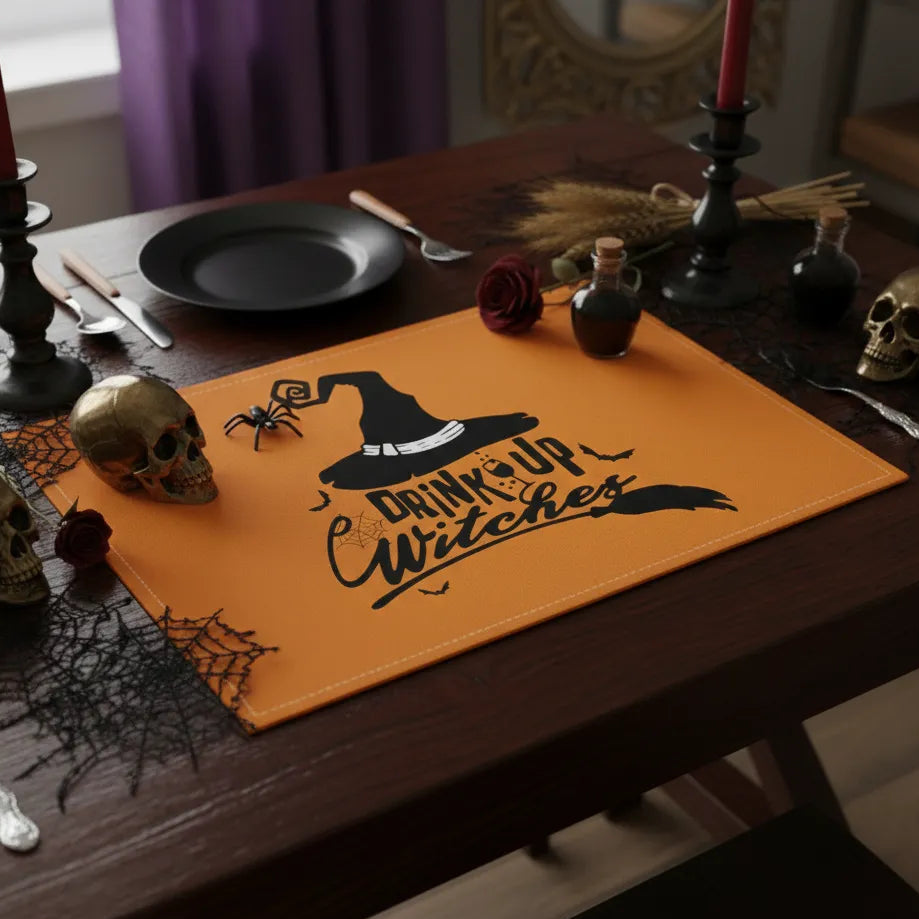 Set de Table Orange Chapeau de Sorcière
