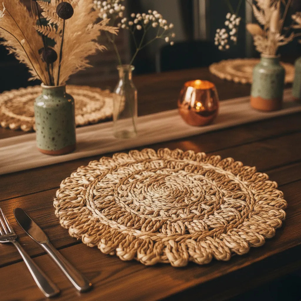 Set de Table Rustique en Rotin