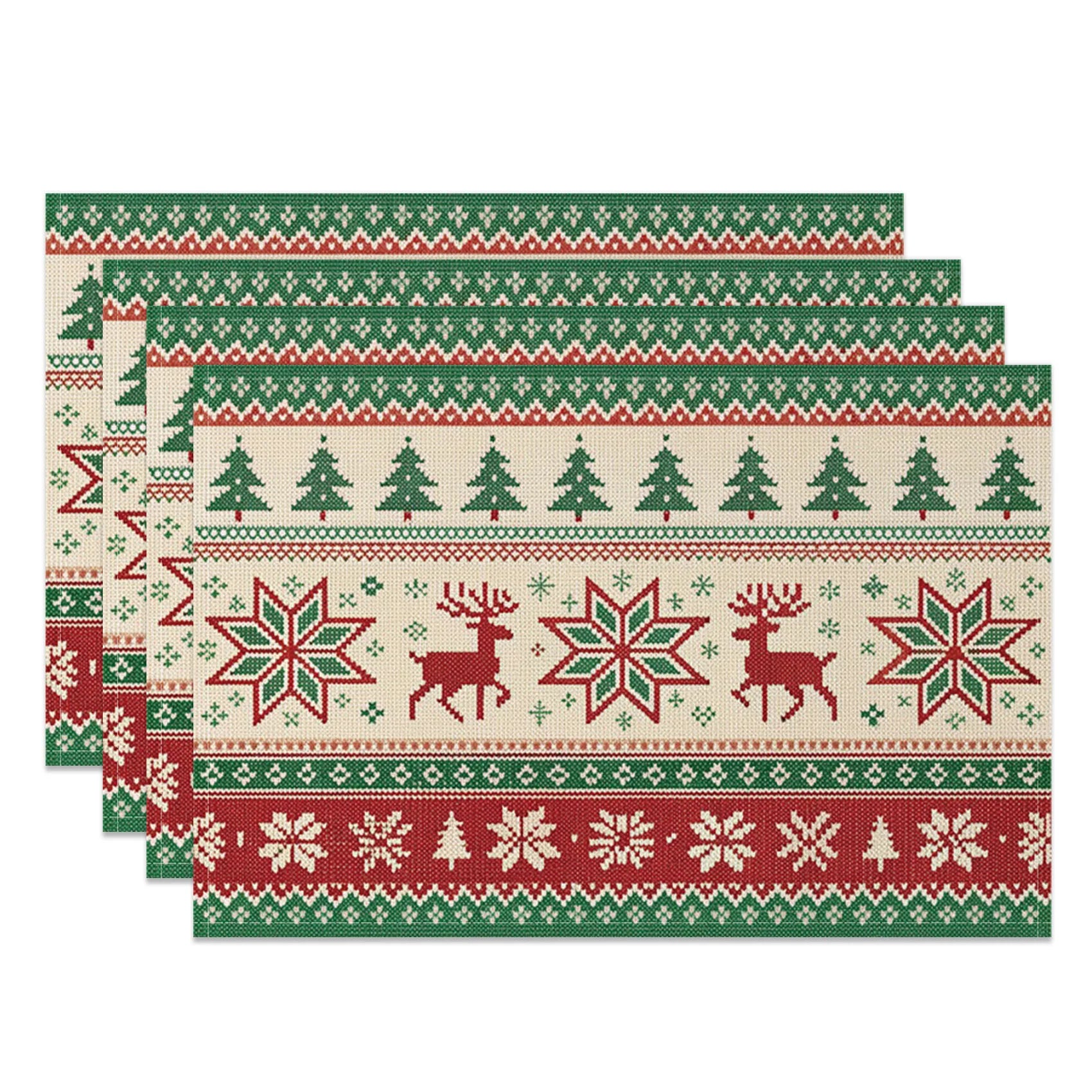 Set de Table en Lin Motifs Noël
