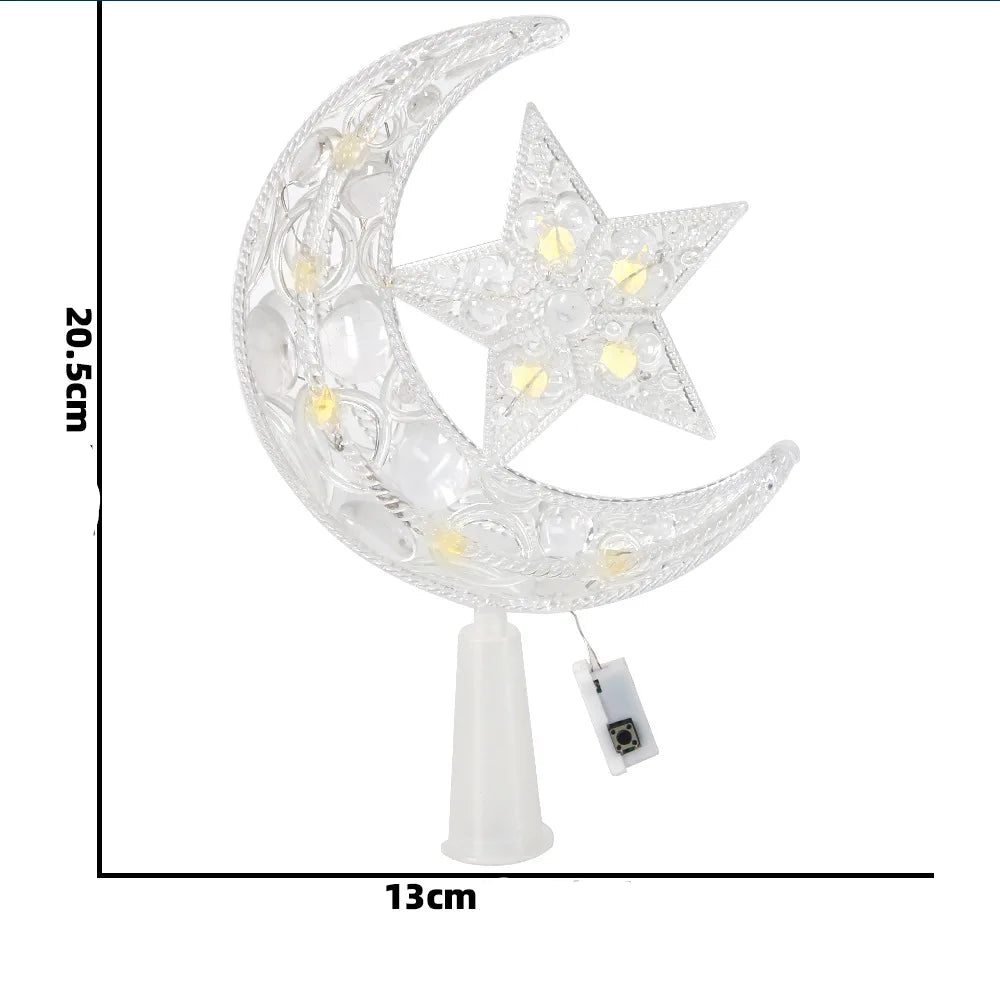 Sommet de Sapin Etoile de Lune LED Chic