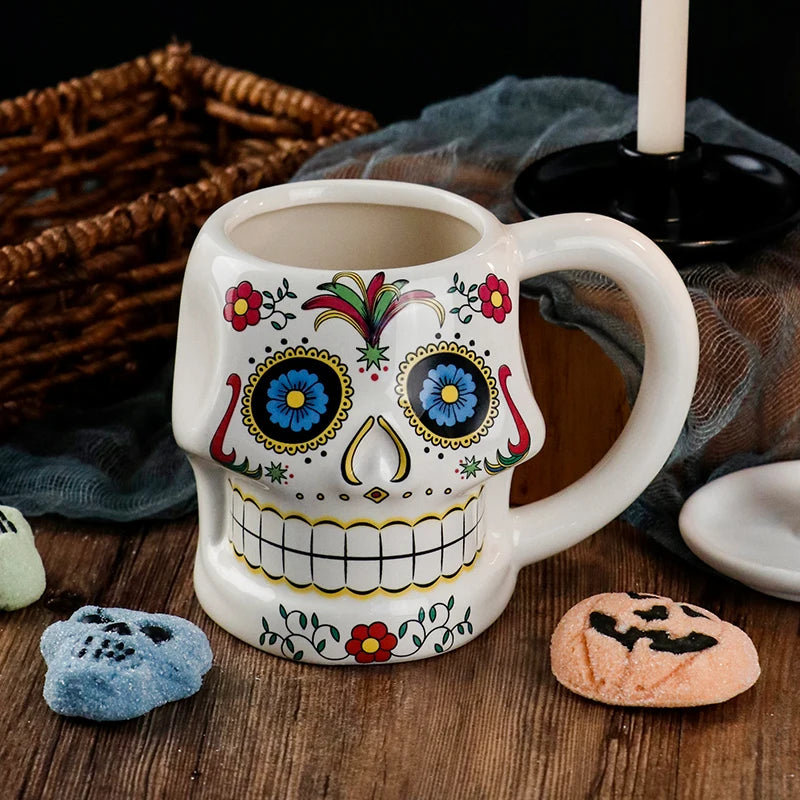 Tasse Crâne Bleu Halloween