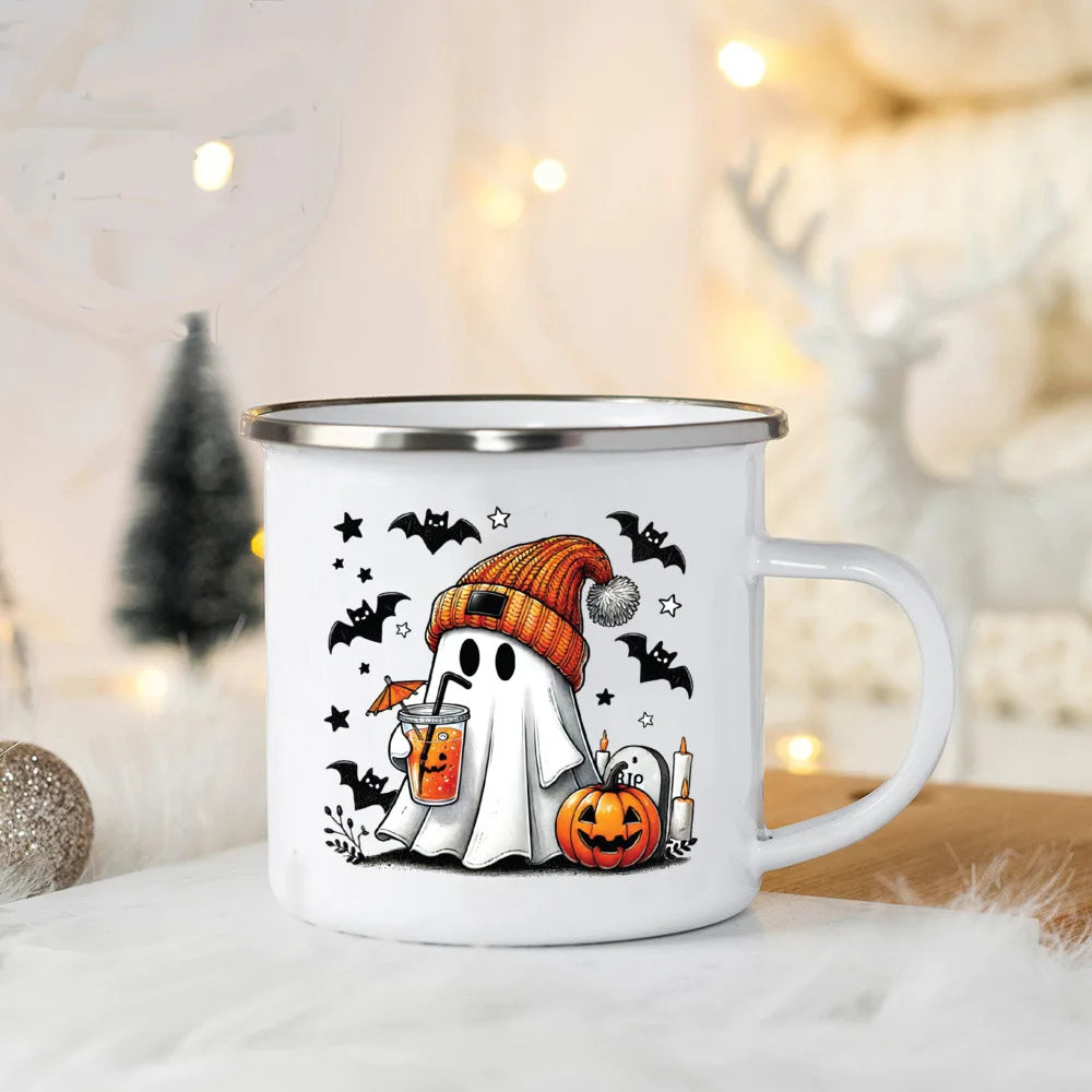 Tasse en Email Motifs Halloween Design