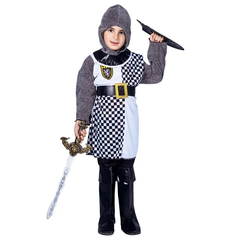 Tenue Chevalier Enfant Noir et Blanc Design