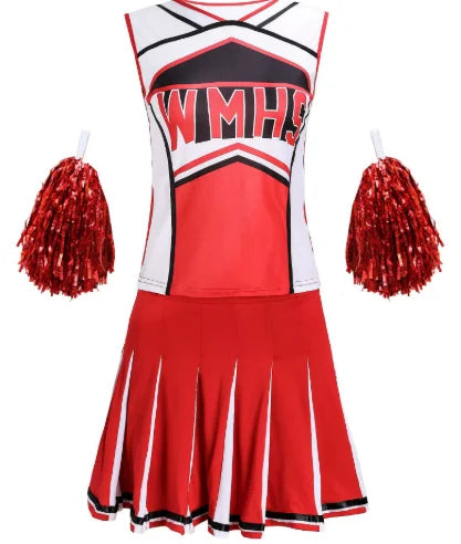 Tenue Pompom Girl Rouge stylé