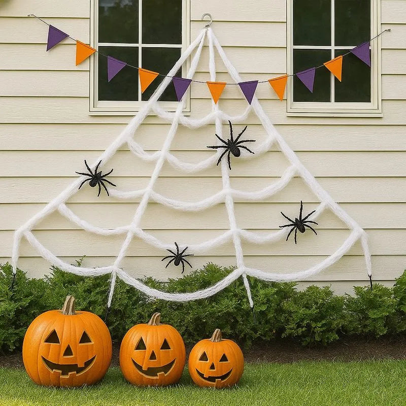 Toile d’Araignée Blanche à Crochets