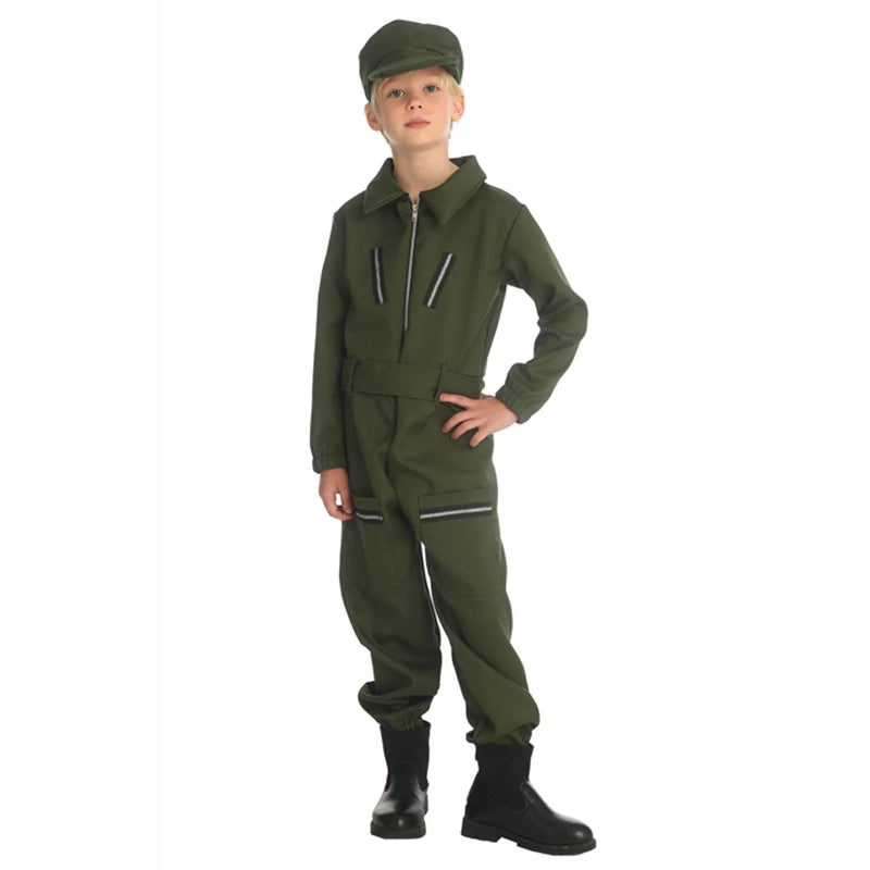 Uniforme Vert Militaire Enfant Flexible