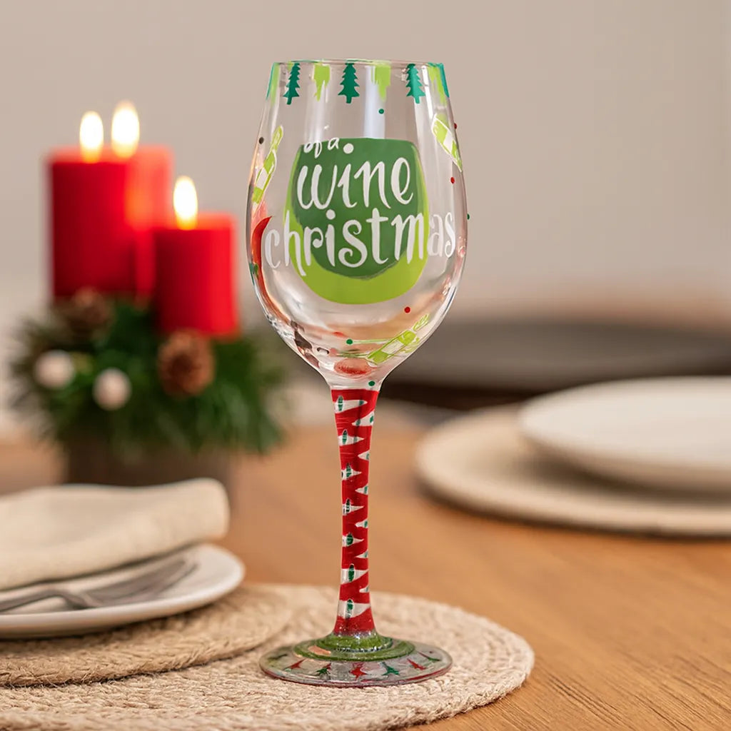 Verre à Pied Noël Coloré Festif