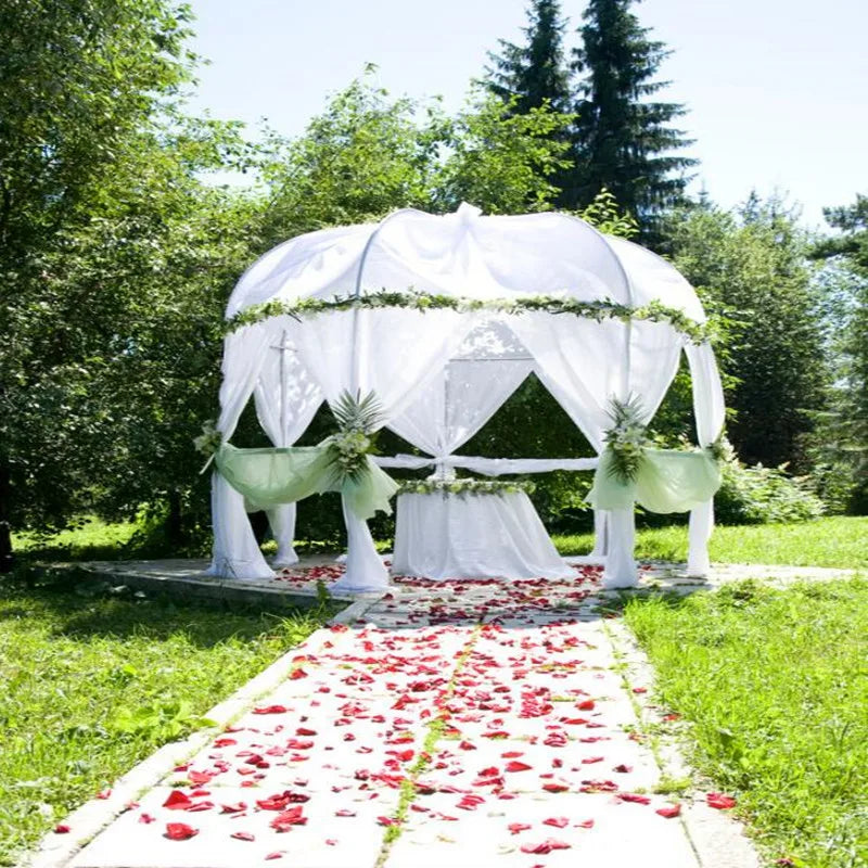 Voilage Arche Mariage Blanc en Organza Chic