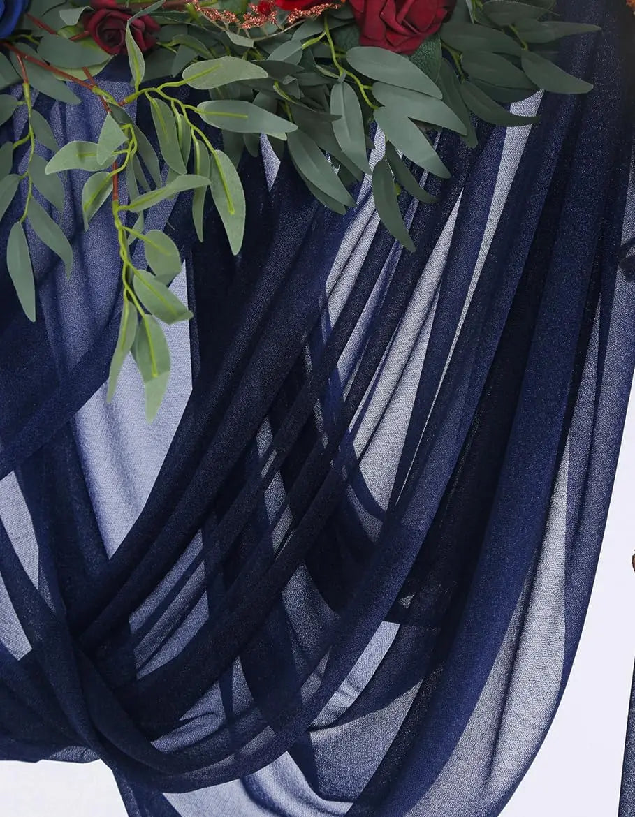 Voilage Bleu Marine pour Arche Mariage chic